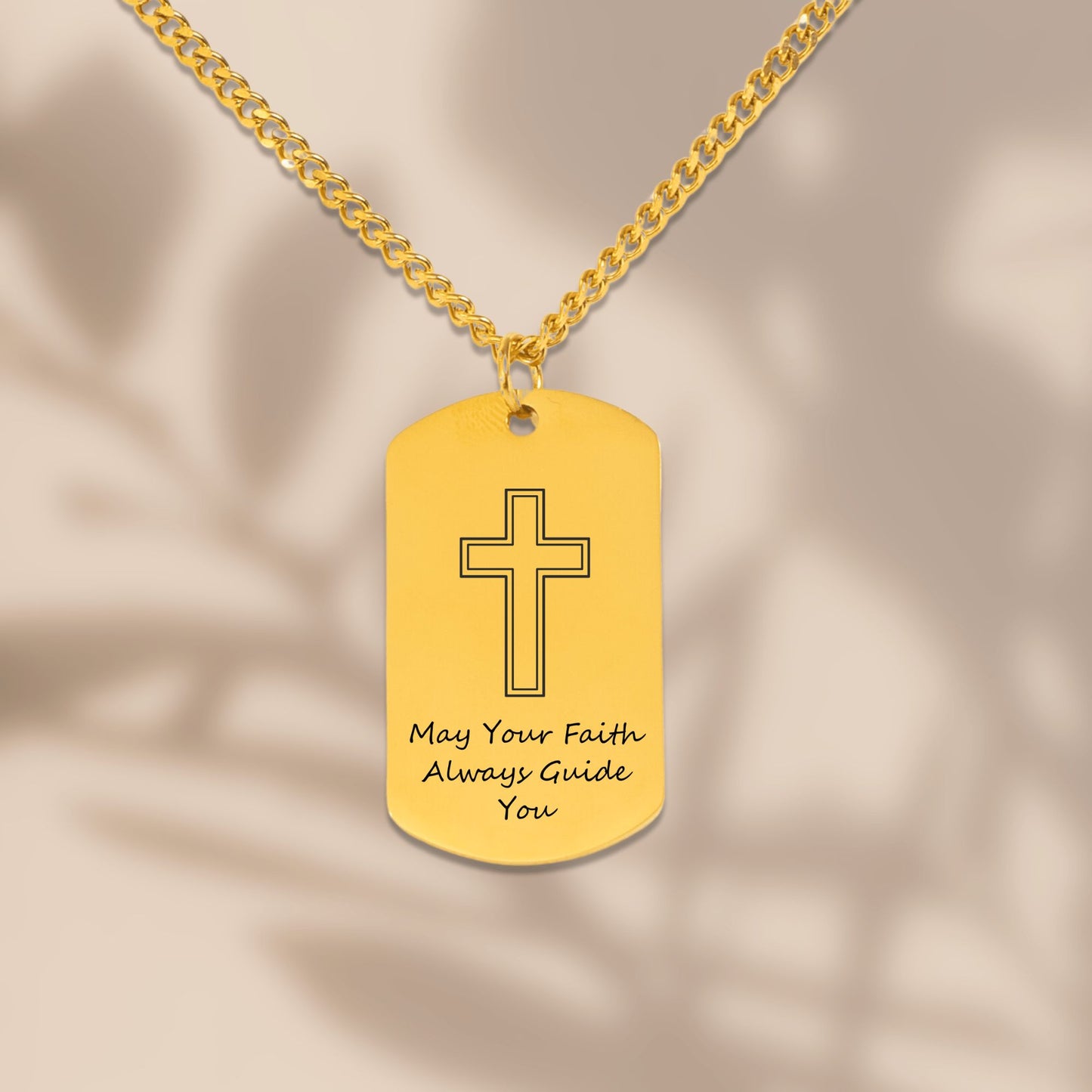 Personalized Boy's Cross Necklace, First Communion Gift for Godson, Baptism or Confirmation, Custom Engraved with Name & Date