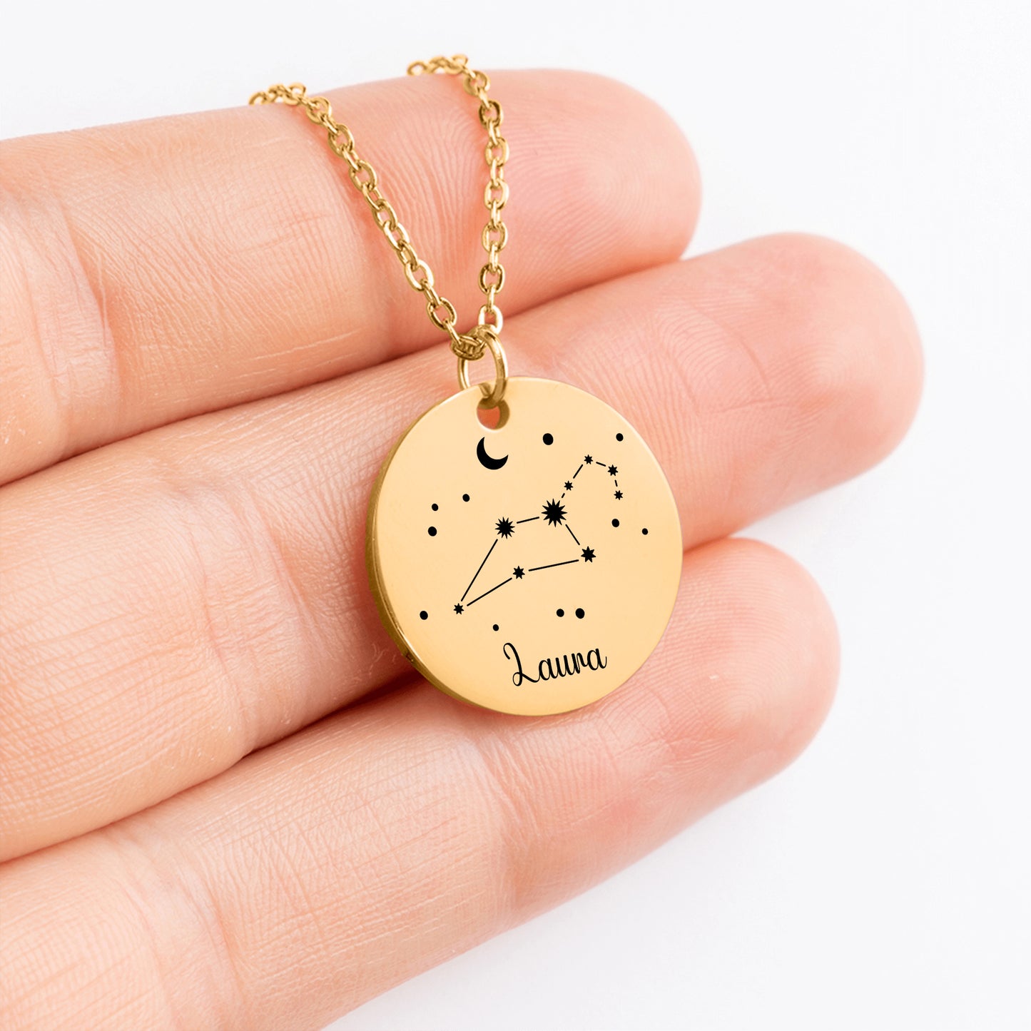 Dainty Zodiac Sign Necklace, Constellation Necklace with Name, Birthday Gift for Her, Astrology Necklace, Star Necklace, Zodiac Necklace