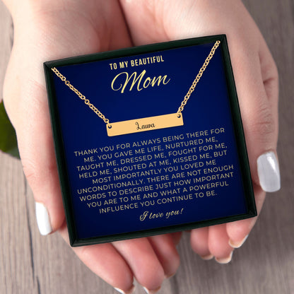 Custom Name Necklace for Mom, Mother Necklace, Mom Jewelry, Gift for Mom from Daughter, from Son, Mother's Day Gift, Christmas Gift for Mom