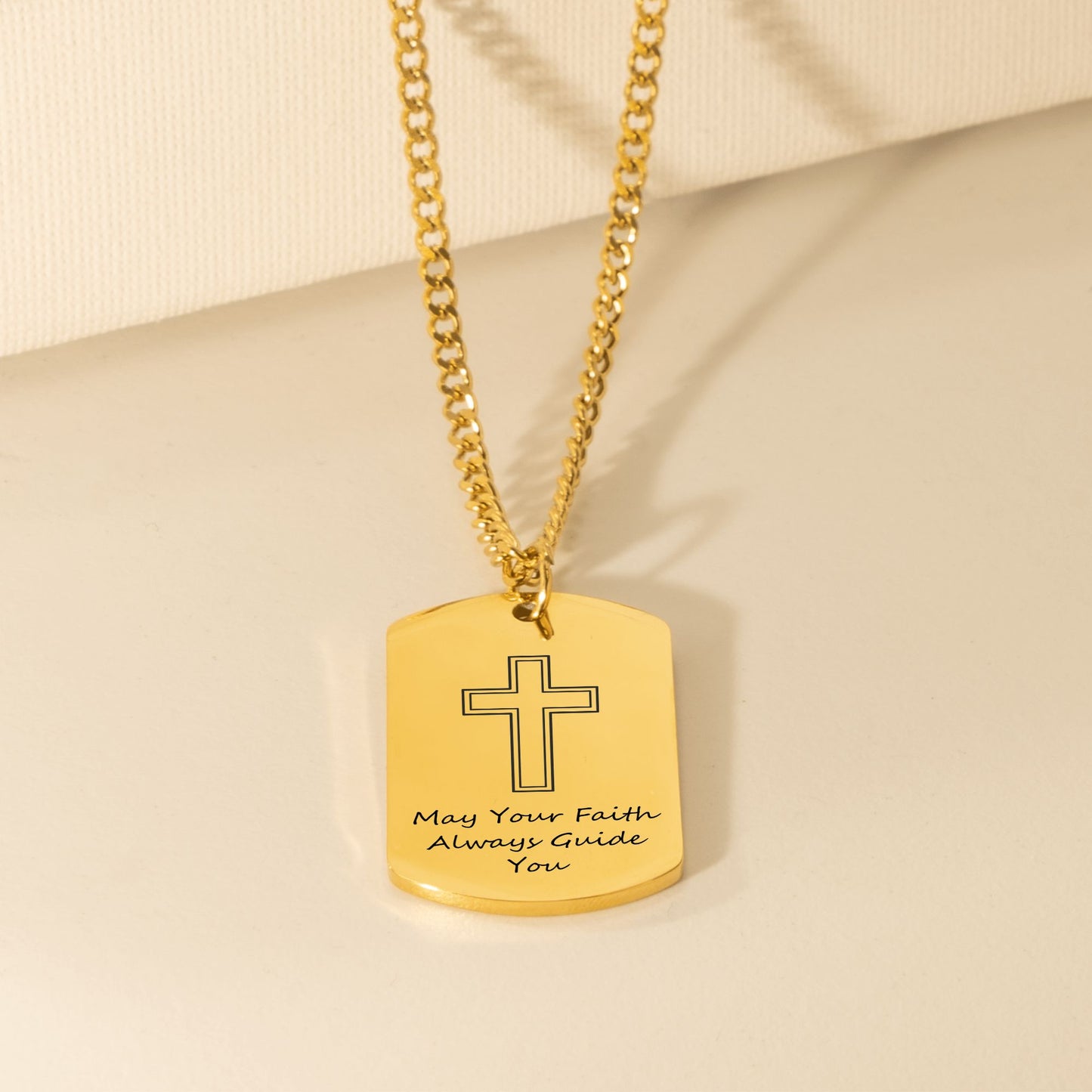 Personalized Boy's Cross Necklace, First Communion Gift for Godson, Baptism or Confirmation, Custom Engraved with Name & Date