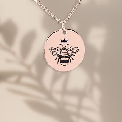 Dainty Queen Bee Necklace for Her, Queen Bee Jewelry, Bumble Bee Necklace, Honey Bee Necklace, To My Queen Necklace, Bee Lover Charm