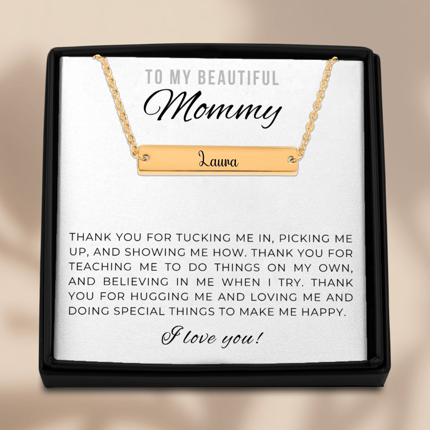 Personalized Name Necklace for My Mommy, Mom Gift from Kid, Custom Name Necklace, Mom Christmas Gift, Mother's Day Gifts, Mom Birthday Gift