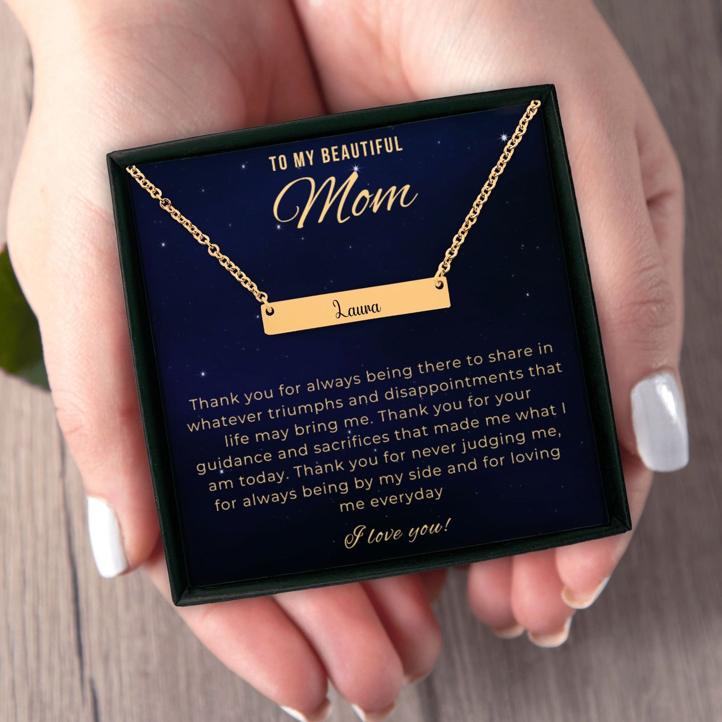 Personalized Gift for Mom, Custom Name Necklace, Mom Jewelry, Mom Christmas Gift, Mother's Day Gift, Mom Birthday Gift, Gift for Mama