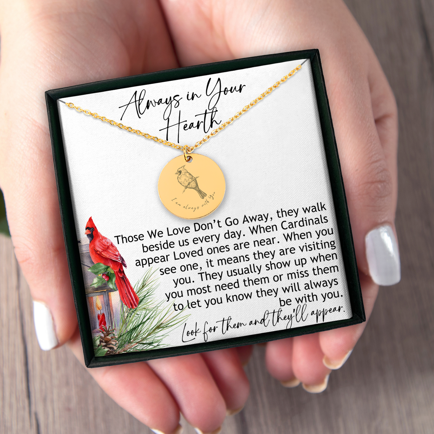 Personalized Cardinal Necklace, Bereavement Gift Loss of Father, Sympathy Gift Loss of Husband, Condolence Gift, Memorial Necklace, Pet loss