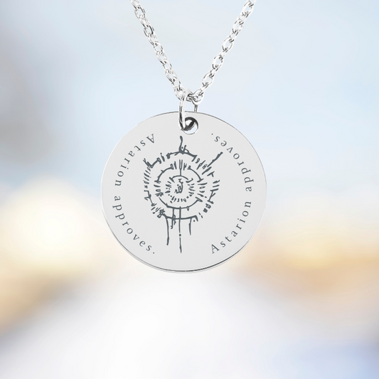 Dainty Astarion Necklace  for Her, Astarion Scar Charm, Astarion Approves, Astarion High Elf Necklace, Personalized Astarion Rogue Pendant, Gamer Gifts, Gamer Girl Necklace