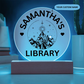 Personalized LED Library Sign with Custom Name, Unique Bookish Decor for Book Nooks & Gifts for Book Lovers, Christmas Gift