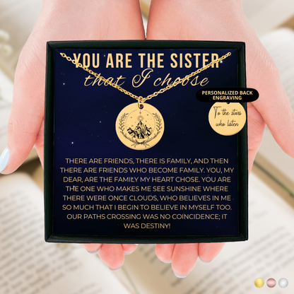 Best Friend Necklace, Chosen Sister, Unbiological Sister, Friend Giftful, Birhday Sister Giftful, Friendship Necklace, Gift for bestie