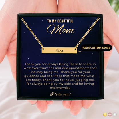 Personalized Gift for Mom, Custom Name Necklace, Mom Jewelry, Mom Christmas Gift, Mother's Day Gift, Mom Birthday Gift, Gift for Mama