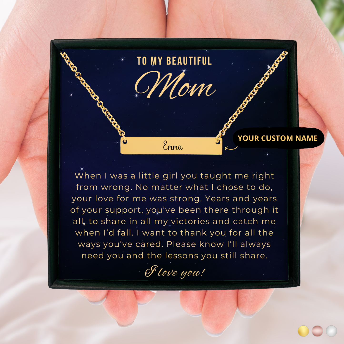 Personalized Gift for Mom, Custom Name Necklace, Mum Gifts, Mom Jewelry, Mom Christmas Gift, Mother's Day Gift, Mom Birthday Gift, Mom Gifts