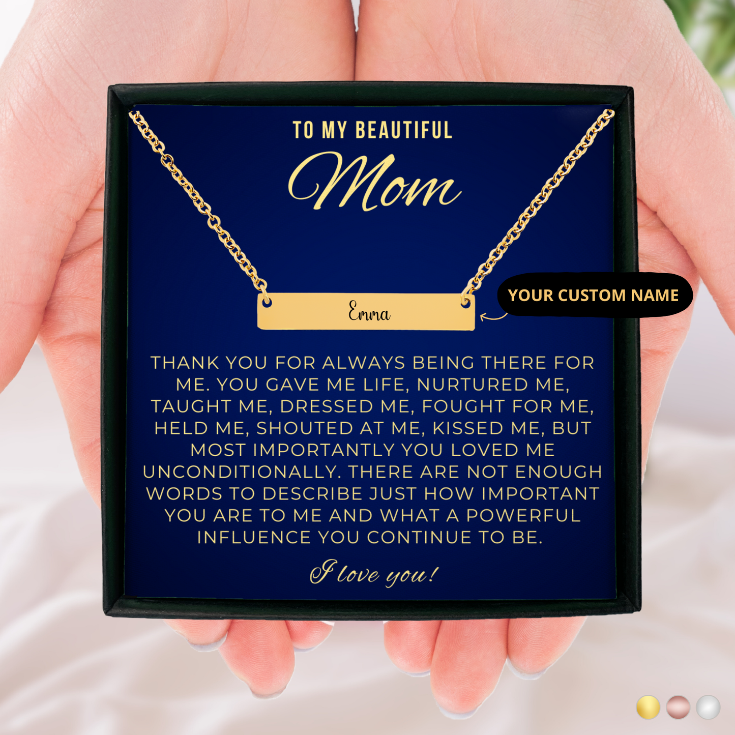 Custom Name Necklace for Mom, Mother Necklace, Mom Jewelry, Gift for Mom from Daughter, from Son, Mother's Day Gift, Christmas Gift for Mom