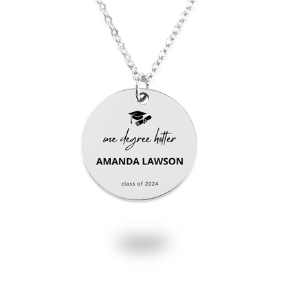 Personalized Graduation Necklace for Her, Class of 2024 Gift for Her, College Graduation Gift for Her, Masters Degree Gifts, PHD Graduation Gifts