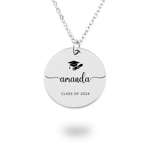 Dainty Personalized Graduation Necklace, Class of 2024 gift, College Graduation Gift for Her, Masters Degree Gifts, PHD Graduation Gifts