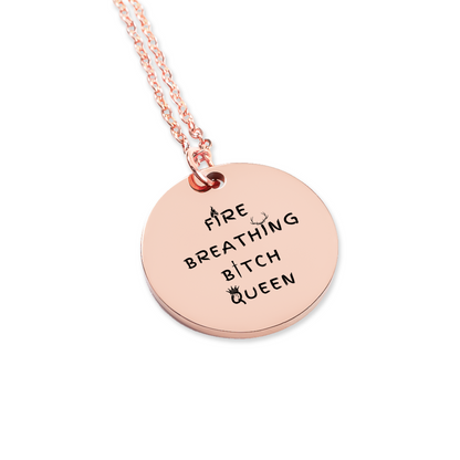 Dainty Bitch Queen Necklace, Book Lover Gift, Gift for Book Lovers, Bookish Necklace for Her, SMUT Reader Gift, Bookish Merch, Dark Romance Books