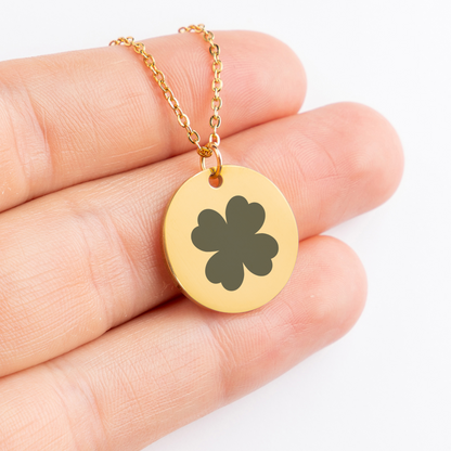 Personalized Lucky Clover Necklace, Your Lucky Charm,Shamrock Necklace, Fortune Charm, Wish Jewelry