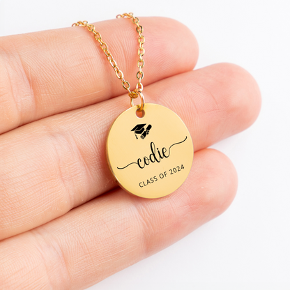 Personalized Graduation Necklace, Class of 2024, Graduation Gift for Her, College Graduation Gift for Her, Masters Graduation Gifts, PHD Graduation Gifts