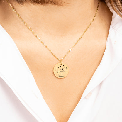 Dainty Zodiac Sign Necklace, Constellation Necklace with Name, Birthday Gift for Her, Astrology Necklace, Star Necklace, Zodiac Necklace