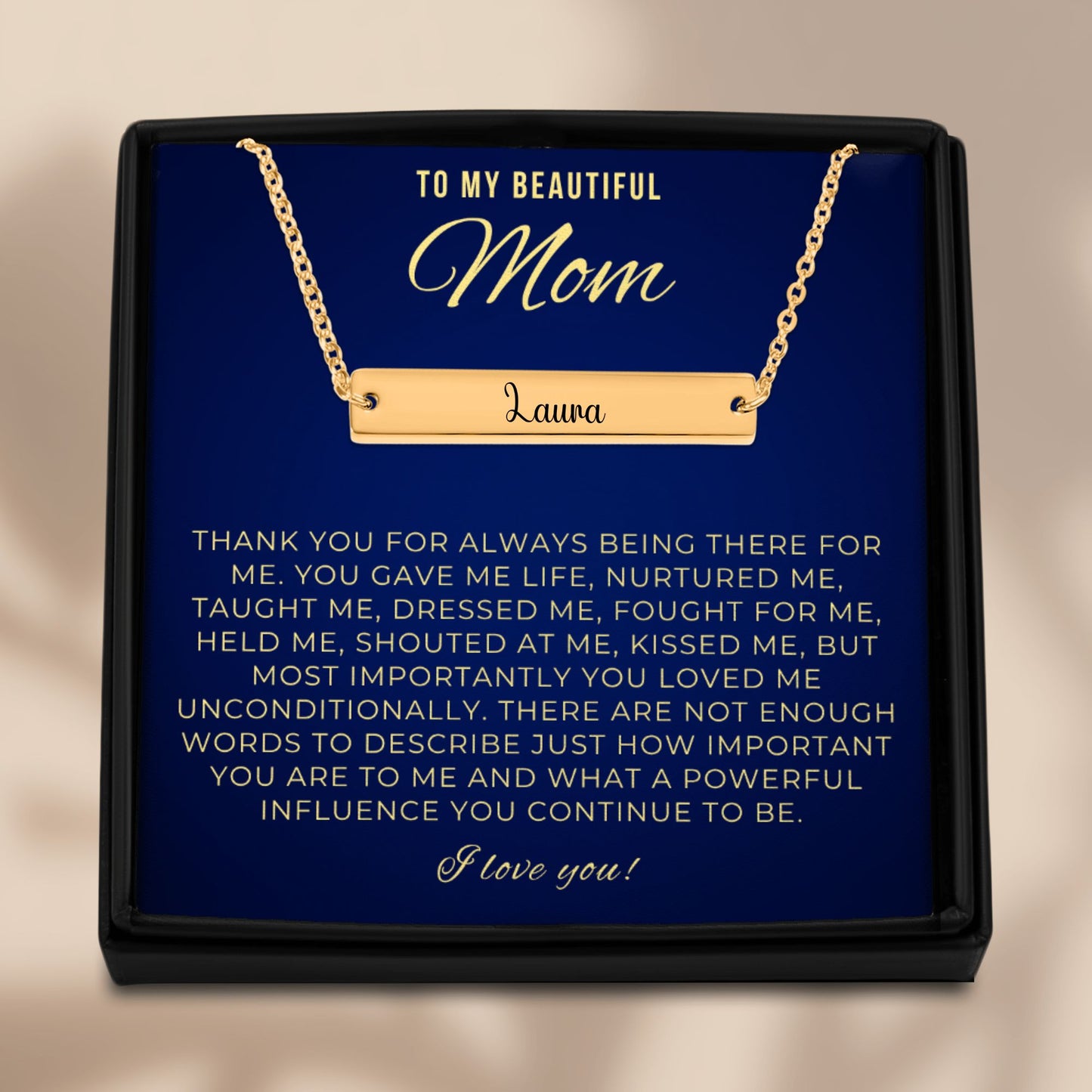 Custom Name Necklace for Mom, Mother Necklace, Mom Jewelry, Gift for Mom from Daughter, from Son, Mother's Day Gift, Christmas Gift for Mom