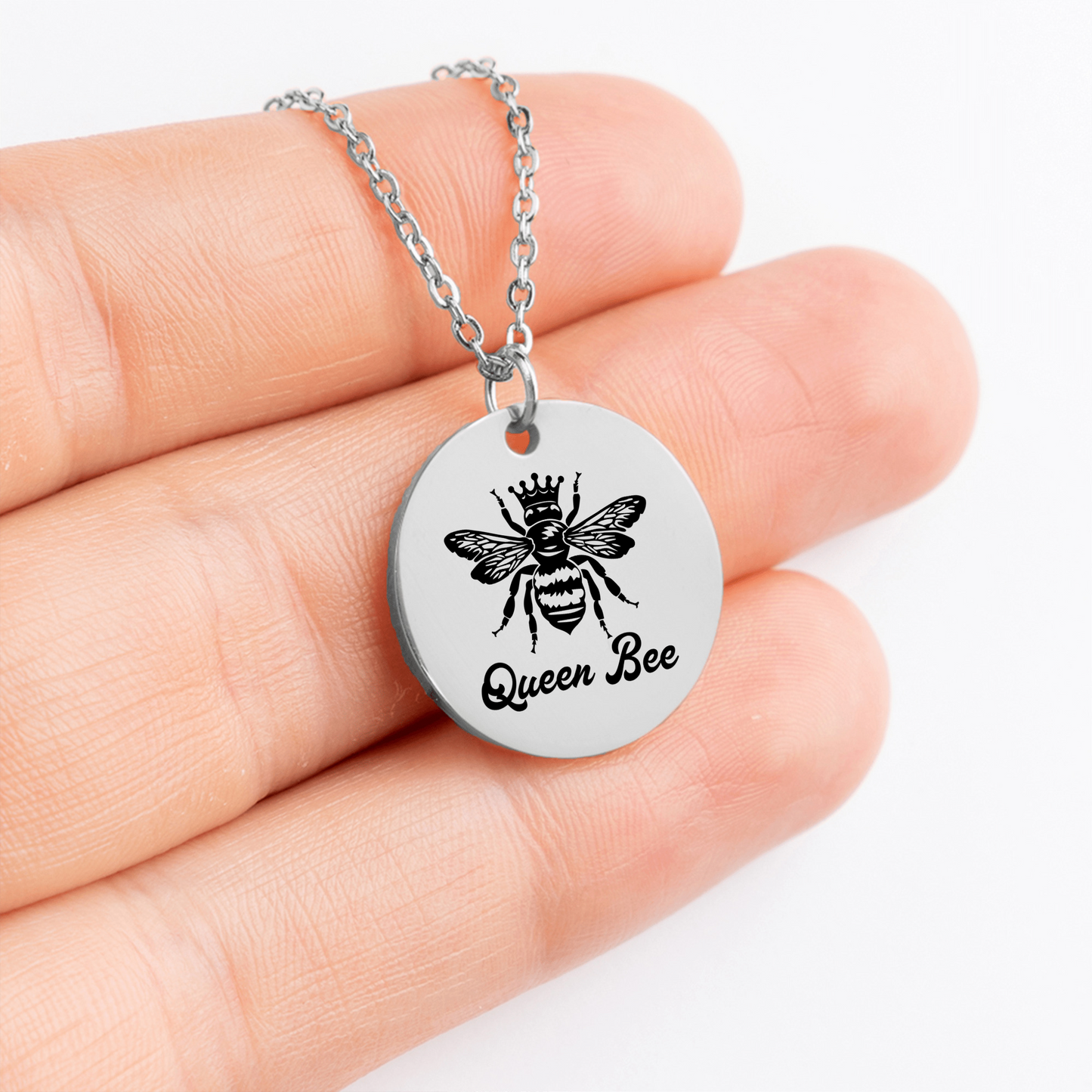 Personalized Queen Bee Necklace for Her, Mentor Appreciation Gift, Leader Gift, Promotion Gift, Gift for Teacher, Christmas Gift for boss