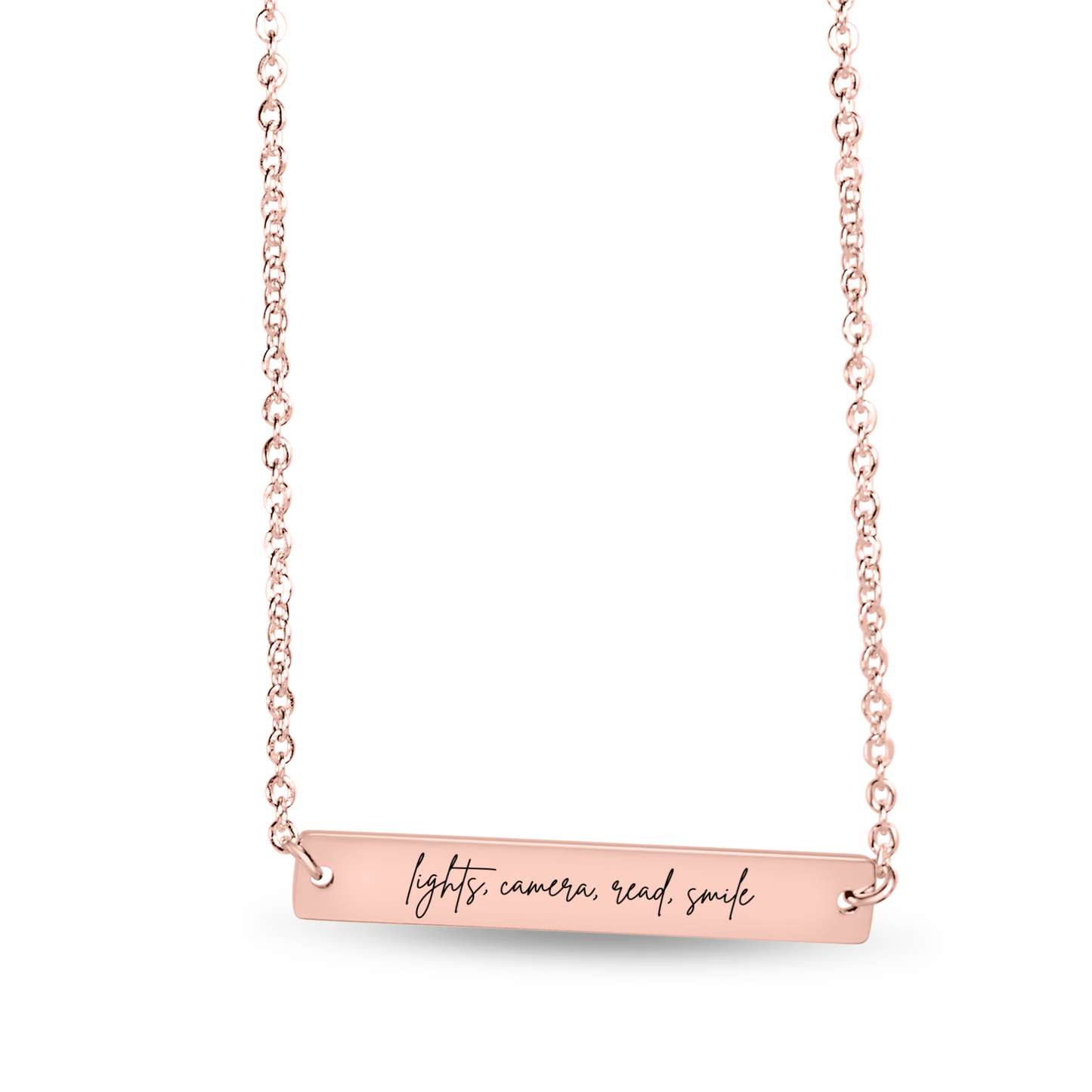 Lights Camera Read Smile Necklace for Her